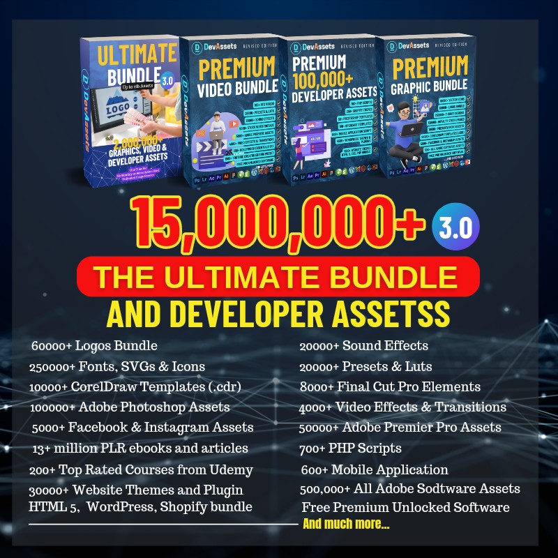 15M+ Unlimate Premium Developer Bundle
