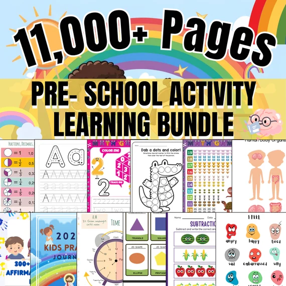 60000+ Preschool Pre-K + Kindergarten Learning Bundles