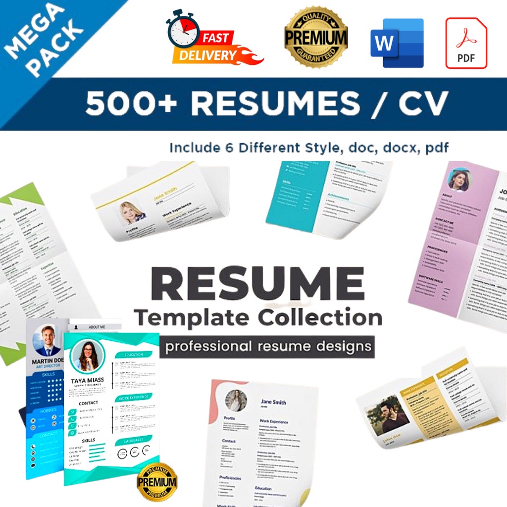 500+ Resume Templates Bundles